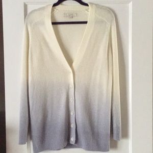 Loft ombré button down sweater size L